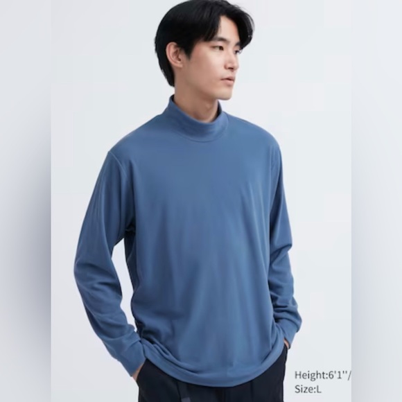 Uniqlo Stretch Fleece Mock Neck Long Sleeve - Picture 1 of 4